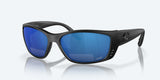 Costa Fisch Readers Matte Black Frame With Blue Mirror Lens 580P Polarized Sunglasses