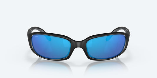 Costa Brine Matte Black Frame With Mirror Blue Lens 580G Polarized Sunglasses