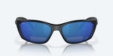 Costa Fisch Readers Matte Black Frame With Blue Mirror Lens 580P Polarized Sunglasses