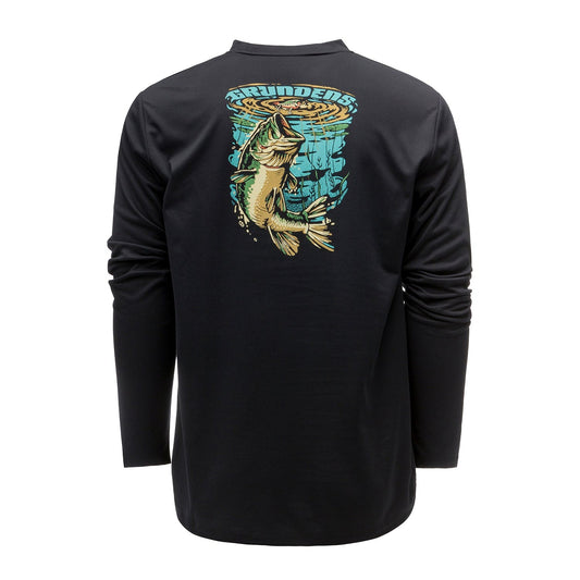 Grundens Bass Popper LS Tech Tee-Apparel-Grundens-Tackle World