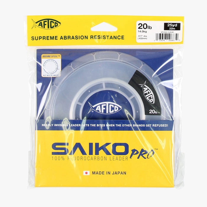 AFTCO Saiko Pro 100% Fluorocarbon Leader-Line & Leader-Aftco-25 yd-15 lb-Tackle World