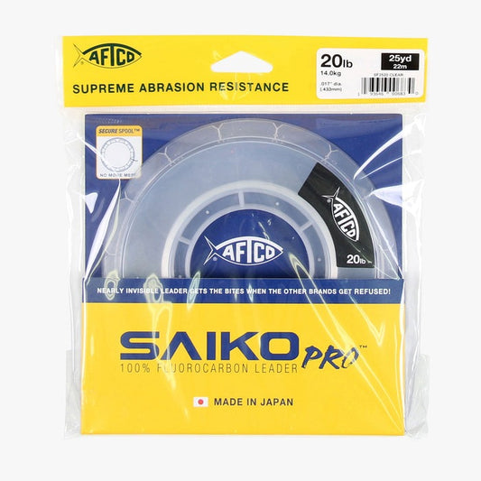 AFTCO Saiko Pro 100% Fluorocarbon Leader-Line & Leader-Aftco-25 yd-15 lb-Tackle World