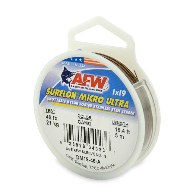 American Fishing Wire Surflon Micro Ultra Nylon Coated Stainless Steel Wire Leader-Line & Leader-American Fishing Wire-Lb Test: 46lb-Tackle World