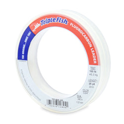 American Fishing Wire Triple Fish 100% Fluorocarbon Leader-Line & Leader-American Fishing Wire-Clear-25yd-100lb-Tackle World