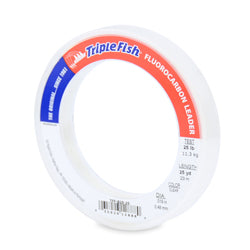 American Fishing Wire Triple Fish 100% Fluorocarbon Leader-Line & Leader-American Fishing Wire-Clear-25yd-25lb-Tackle World