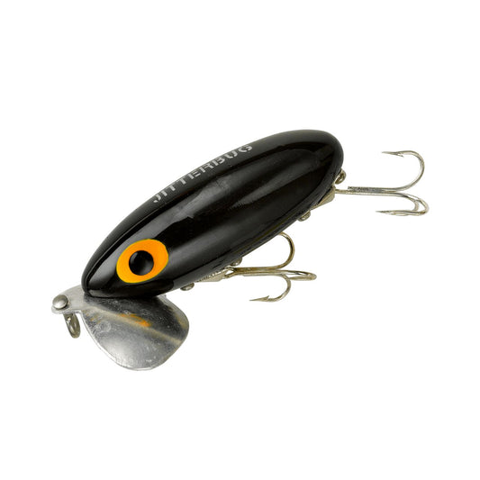 Arbogast Jitterbug Wakebaits-Lures-Arbogast-Length: 2" - Weight: 1/4oz-Black-Tackle World