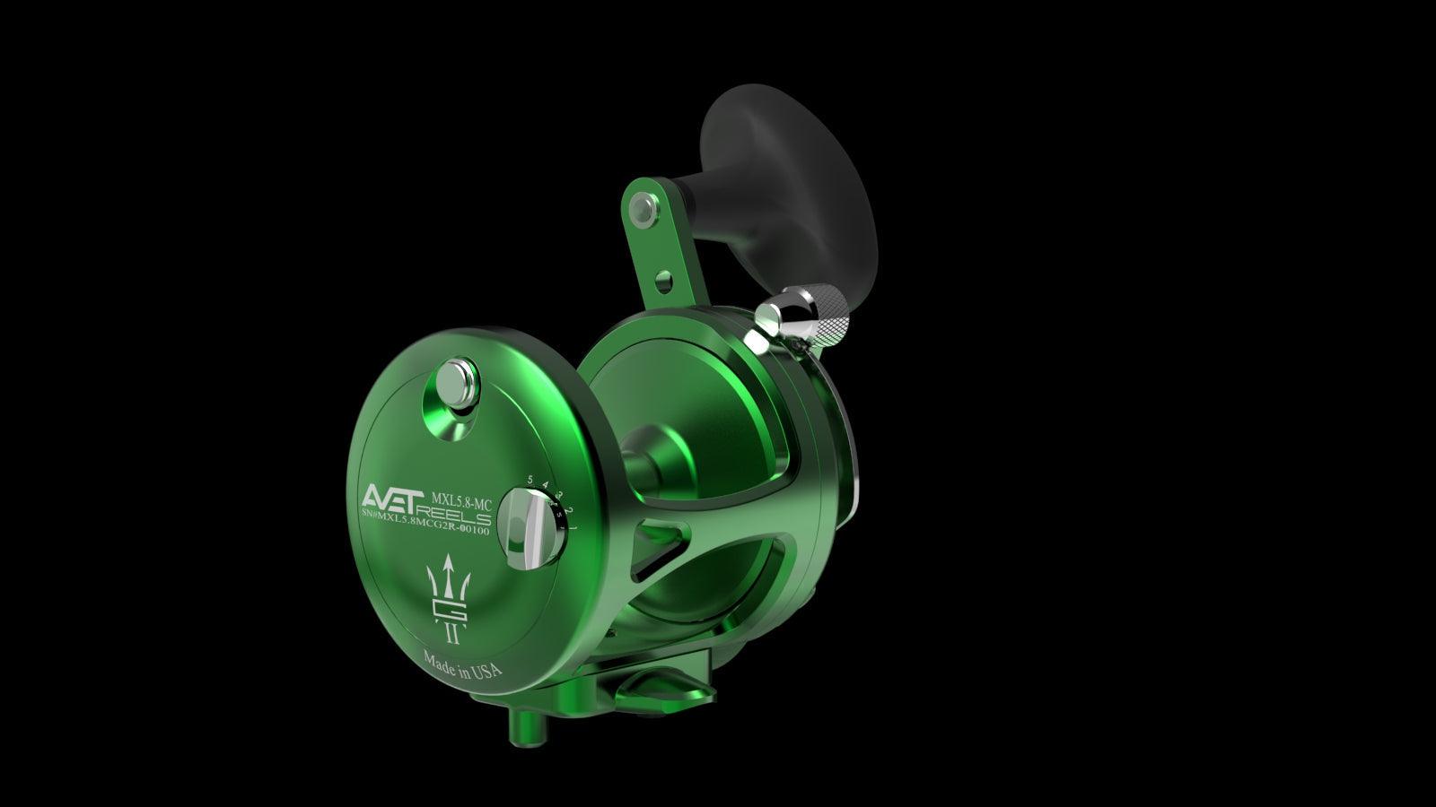 Avet MXL G2 MC Single Speed Lever Drag Reels-Reel-Avet-Green (with Glide Plate)-Tackle World