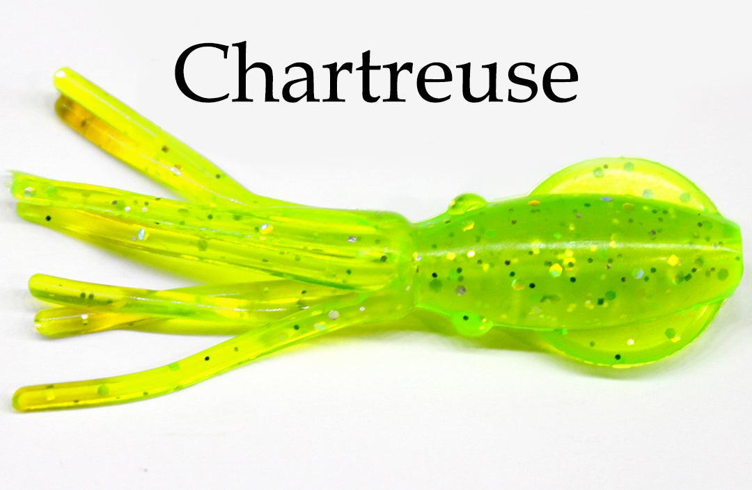 B2Squid Squid Bodies-Lures-B2Squid-Chartreuse-Length: 3" - Q'ty/Pk: 10-Tackle World