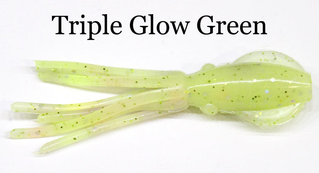 B2Squid Squid Bodies-Lures-B2Squid-Green-Length: 3" - Q'ty/Pk: 10-Tackle World