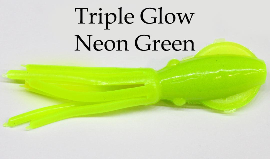 B2Squid Squid Bodies-Lures-B2Squid-Neon Green-Length: 3" - Q'ty/Pk: 10-Tackle World