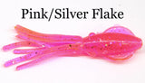 B2Squid Squid Bodies-Lures-B2Squid-Pink/Silver Flake-Length: 3" - Q'ty/Pk: 10-Tackle World