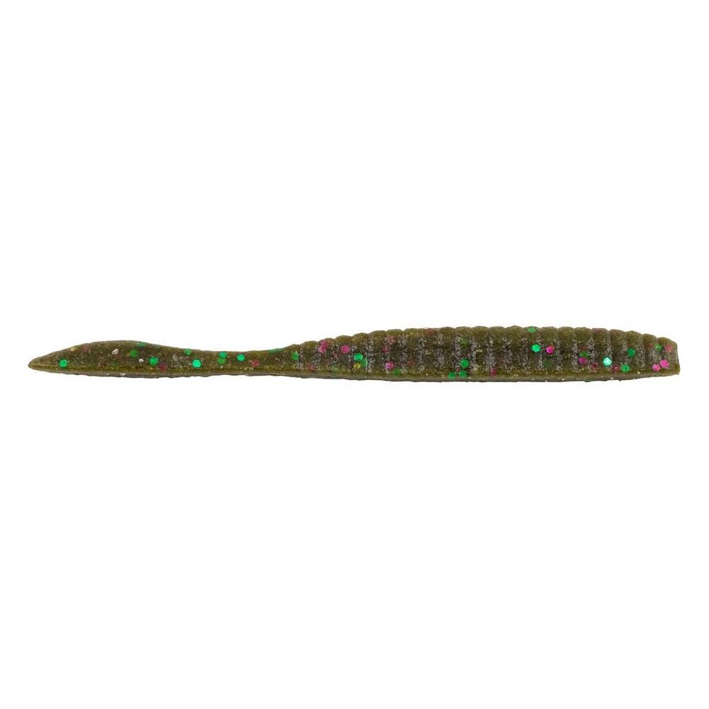 Berkley PowerBait MaxScent Flat Worms-Lures-Berkley-3.6"-Green Pumpkin Party-Tackle World