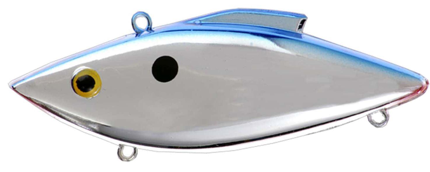 Bill Lewis Rat-L-Trap Magnum Trap Lipless Crankbaits-Lures-Bill Lewis-Weight: 3/4oz-Chrome Blue Back-Tackle World