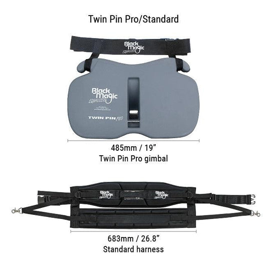 Black Magic Tackle Twin Pin Pro Equalizer Harness and Gimbal Set-Accessories-Black Magic Tackle-Standard-Tackle World