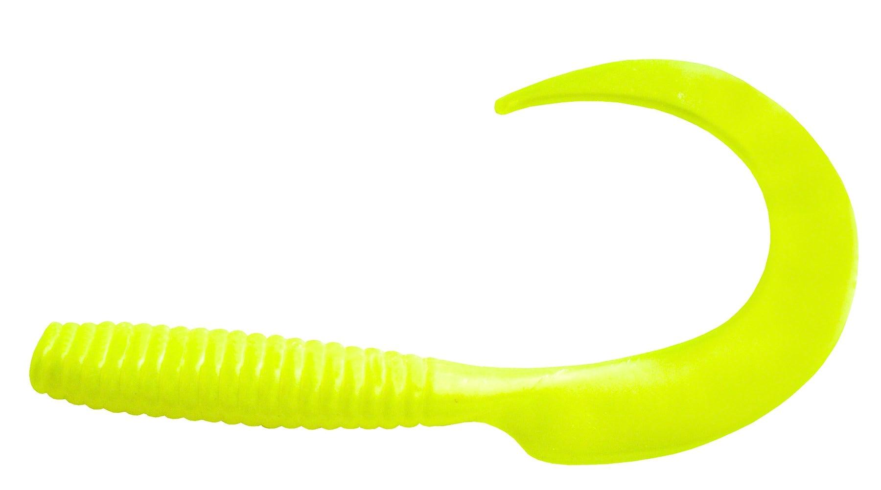 Blue Water Candy 8" Swirl Tail Grubs-Lures-Blue Water Candy-Chartreuse/Pearl-Tackle World