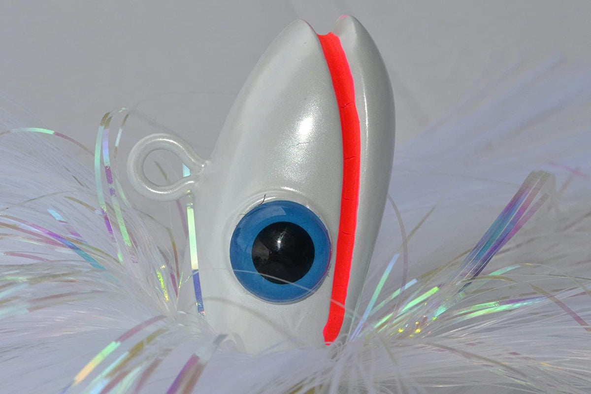 Blue Water Candy Grinning Gus Parachute Mojos-Lures-Blue Water Candy-White-2oz with 6" Shad-Tackle World