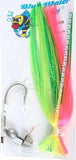 Blue Water Candy Skirted Ballyhoo Rigs-Terminal Tackle-Blue Water Candy-Green/Chartreuse/Pink-Hook Size: 8/0 - 130lb Monofilament-Tackle World