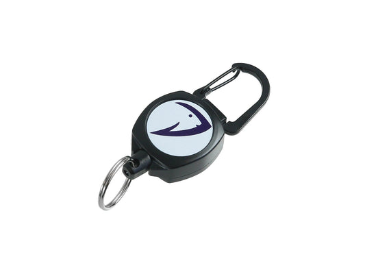 Boomerang x Tackle World Logo Mid Zinger Retractable Carabiner With Split Ring-Accessories-Boomerang-Tackle World