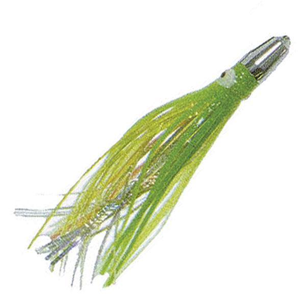 Boone Chrome Jet Unrigged Bullet Trolling Lures-Lures-Boone-Chartreuse Green Orange Stripe-Weight: 1oz - Length: 4 3/4"-Tackle World