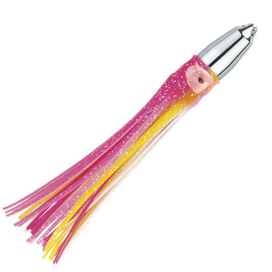 Boone Chrome Jet Unrigged Bullet Trolling Lures-Lures-Boone-Pink Pearl Yellow Stripe-Weight: 1oz - Length: 4 3/4"-Tackle World