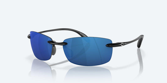 Costa Ballast Polarized Sunglasses-Sunglasses-Costa-Shiny Black Frame With Blue Mirror Lens 580P-Tackle World