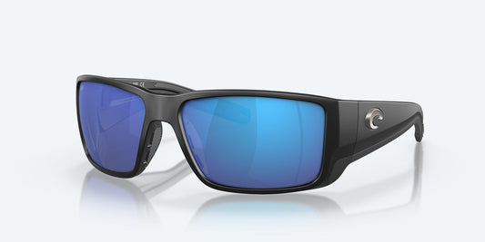 Costa Blackfin Pro Matte Black Frame with Blue Mirror Lens 580G Polarized Sunglasses-Sunglasses-Costa-Tackle World