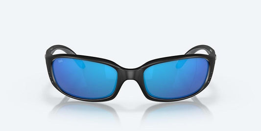 Costa Brine Matte Black Frame With Mirror Blue Lens 580G Polarized Sunglasses-Sunglasses-Costa-Tackle World