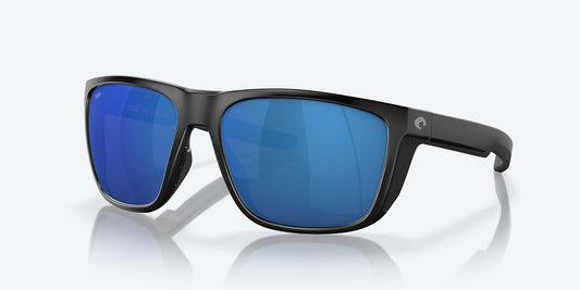 Costa Ferg Matte Black Frame Blue Mirror Lens 580P Polarized Sunglasses-Sunglasses-Costa-Tackle World