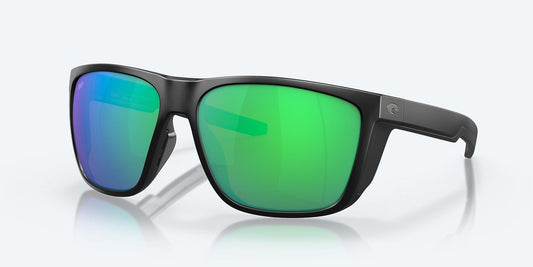 Costa Ferg XL Polarized Sunglasses-Sunglasses-Costa-Matte Black Frame with Green Mirror Lens 580P-Tackle World