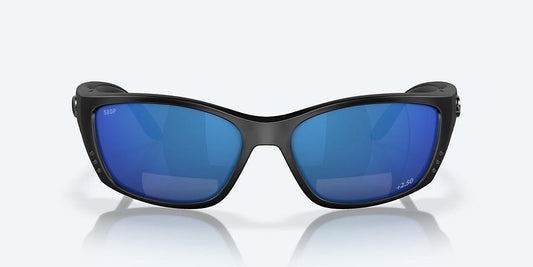 Costa Fisch Readers Matte Black Frame With Blue Mirror Lens 580P Polarized Sunglasses-Sunglasses-Costa-Tackle World