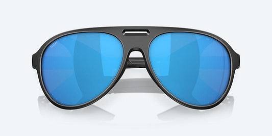 Costa Grand Catalina Matte Black Frame with Blue Mirror Lens 580G Polarized Sunglasses-Sunglasses-Costa-Tackle World