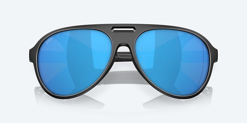 Costa Grand Catalina Matte Black Frame with Blue Mirror Lens 580G Polarized Sunglasses-Sunglasses-Costa-Tackle World