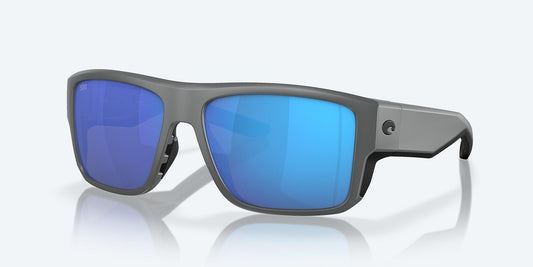 Costa Taxman Matte Gray Frame with Blue Mirror Lens 580G Polarized Sunglasses-Sunglasses-Costa-Tackle World