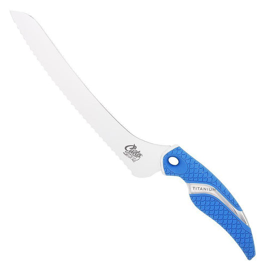 Cuda 18844 9" Titanium Bonded Offset Serrated Knives-Accessories-Cuda-Tackle World