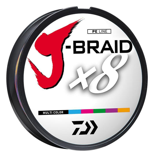 Daiwa J-Braid X8 Braided Line-Line & Leader-Daiwa-20 lb / 150 m-Multi-Color-Tackle World