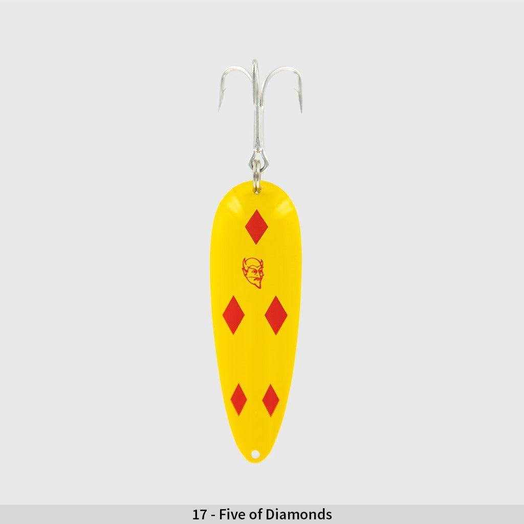 Dardevle IMP 2/5oz Spoons-Lures-Dardevle-Yellow Red Diamonds W/ Brass Back-Tackle World