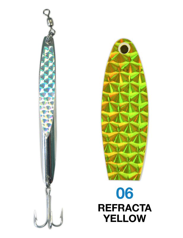 Deadly Dick Long Casting & Jigging Lures-Lures-Deadly Dick-Refracta Yellow-Weight: 3.3oz - Length: 4"-Tackle World