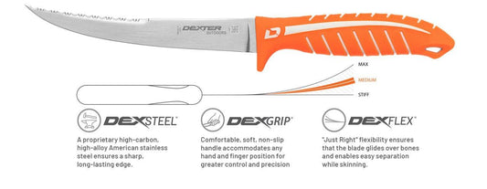 Dexter Dextreme 7" Dual Edge Flexible Fillet Knife with Sheath