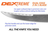 Dexter Dextreme 8" Dual Edge Stiff Fillet Knife with Sheath