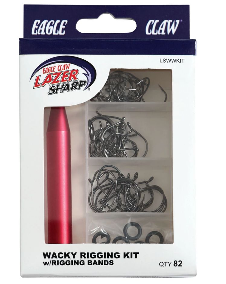 Eagle Claw Lazer Sharp Wacky Worm Kit W/ Rigging Bands-Accessories-Eagle Claw-Tackle World