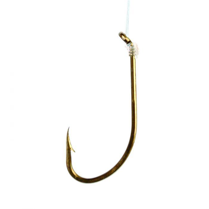 Eagle Claw Plain Shank Snelled Bronze Hooks-Terminal Tackle-Eagle Claw-Tackle World