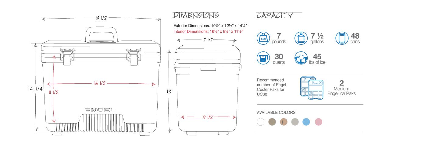 Engel 30 Quart Drybox/Cooler with Rod Holders-Accessories-Engel-White-Tackle World