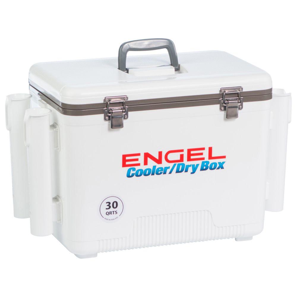 Engel 30 Quart Drybox/Cooler with Rod Holders-Accessories-Engel-White-Tackle World