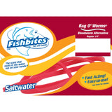 Fishbites Faster Acting Bag O' Worms Soft Baits-Lures-Fishbites-Scent: Bloodworm 1/4" x 12" - Color: Red-Tackle World