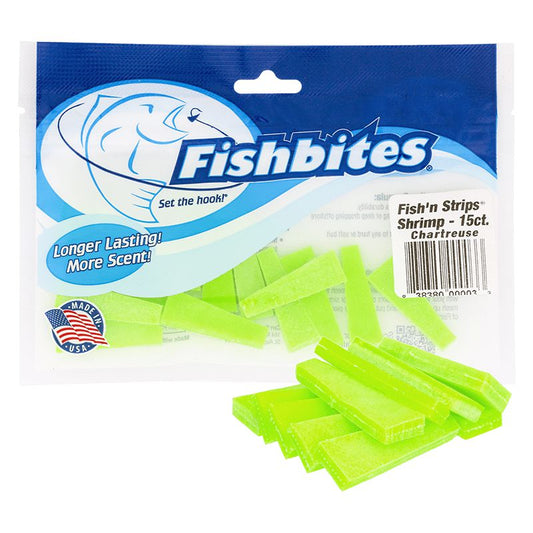 Fishbites Longer Lasting Fish'n Strips Shrimp Scented Soft Baits-Lures-Fishbites-Tackle World