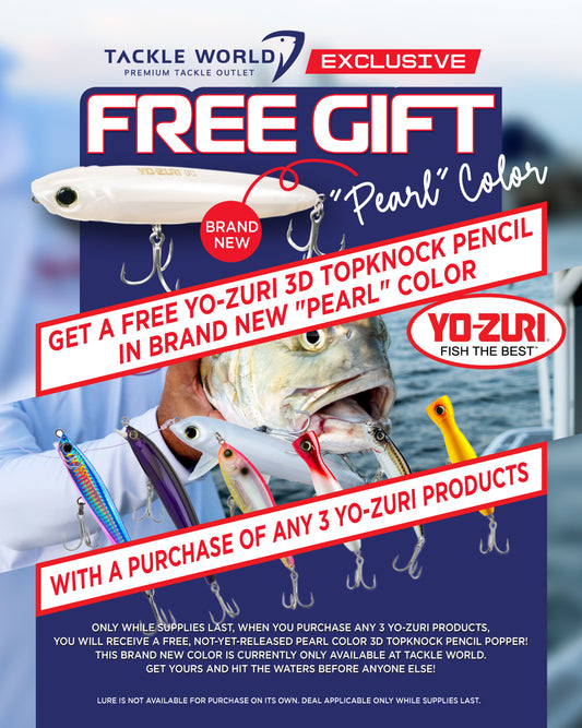 Yo-Zuri Free Gift Exclusive "Pearl" Color 3D Inshore Topknock Pencil Lure-Lures, FREEGIFT_HIDDEN-Yo-Zuri-Tackle World