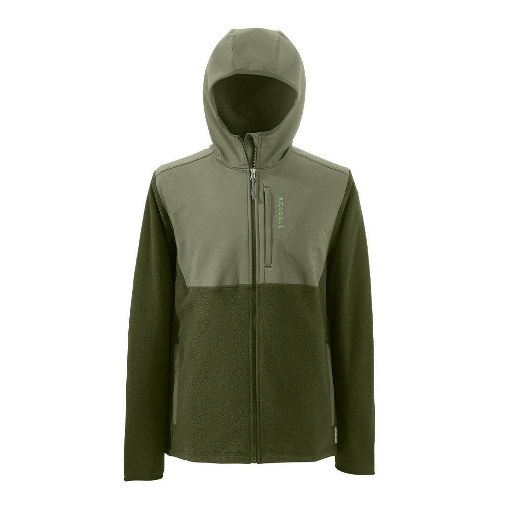 Grundens Bering Fleece Pro Full-Zip Hoodie CLOSE-OUT-Apparel-Grundens-Deep Lichen Green/Deep Depths-M-Tackle World