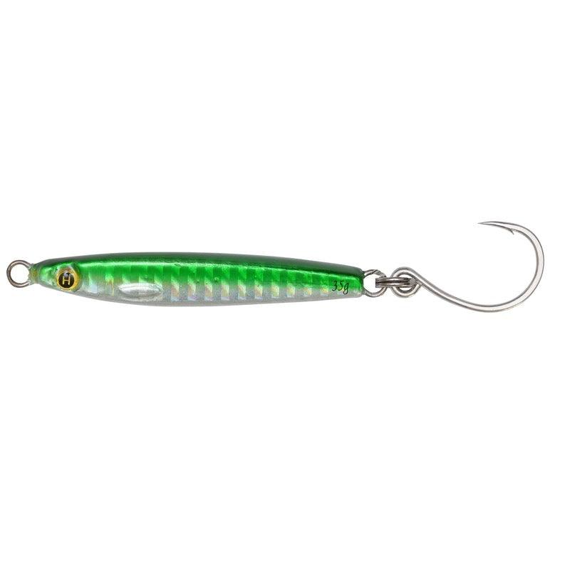 Hogy Heavy Minnow Jigs With VMC 4X In-Line Hook-Lures-Hogy-Green-Weight: 3/4oz - Length: 2"-Tackle World