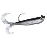 Hogy Slow Tail Twin Tail Swimbait-Lures-Hogy-5.5" 1.25oz-Black Silver-Tackle World