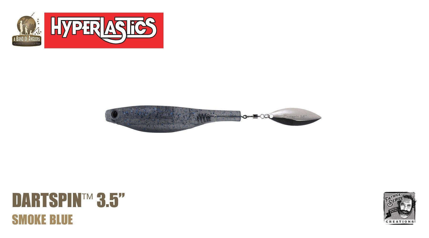 Hyperlastics Dartspin Lures-Lures-Hyperlastics-Length: 3.5" - Weight: 1/8oz - Q'ty/Pk: 2-Smoke Blue-Tackle World